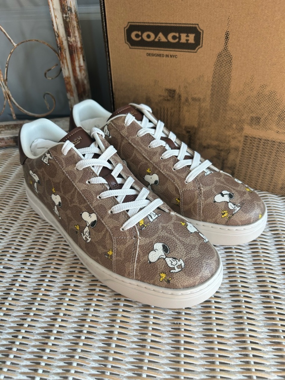 Coach x Peanuts High Line Sneaker – Signature Canvas Snoopy Print Men’s 11.5 - Picture 4 of 13
